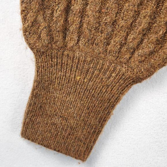 Vince Camuto Cable-Knit Sweater Women’s SZ M Brown Mock Neck Pullover Cozy EUC - Picture 5 of 12